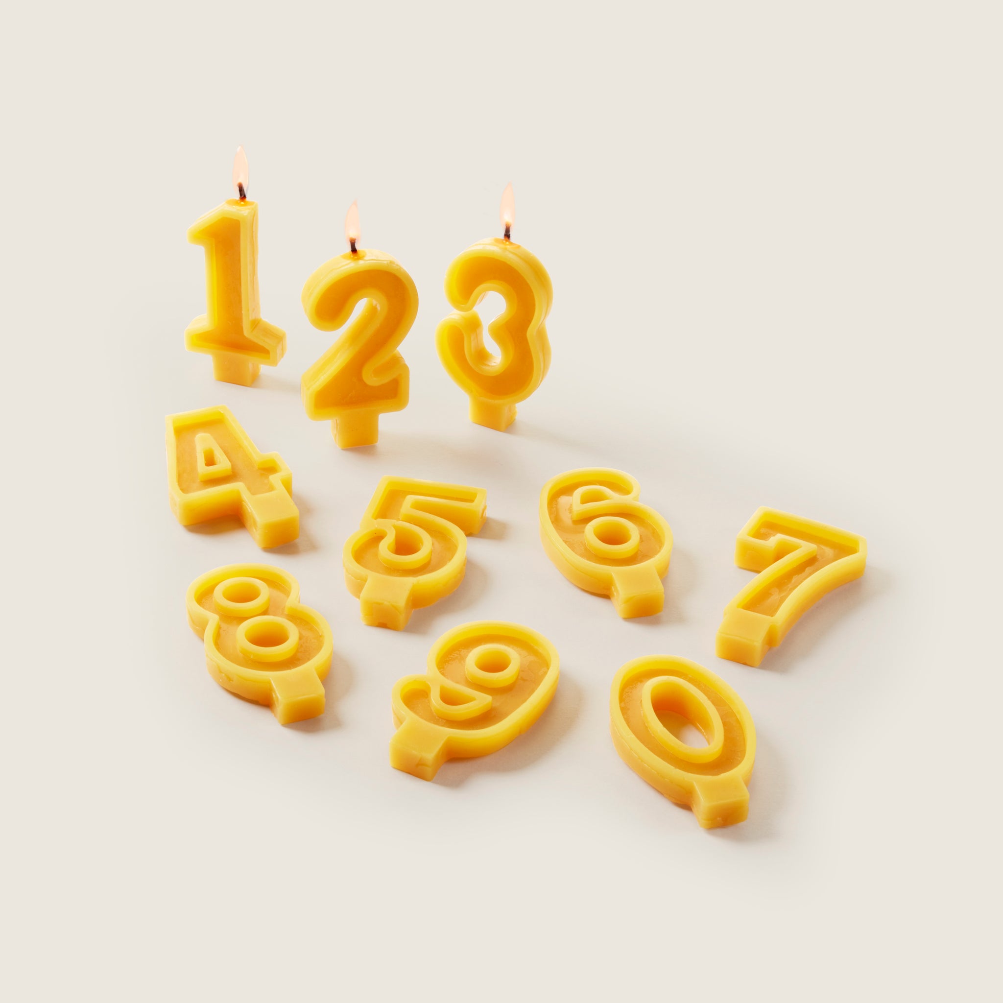 Beeswax Birthday Number Candles